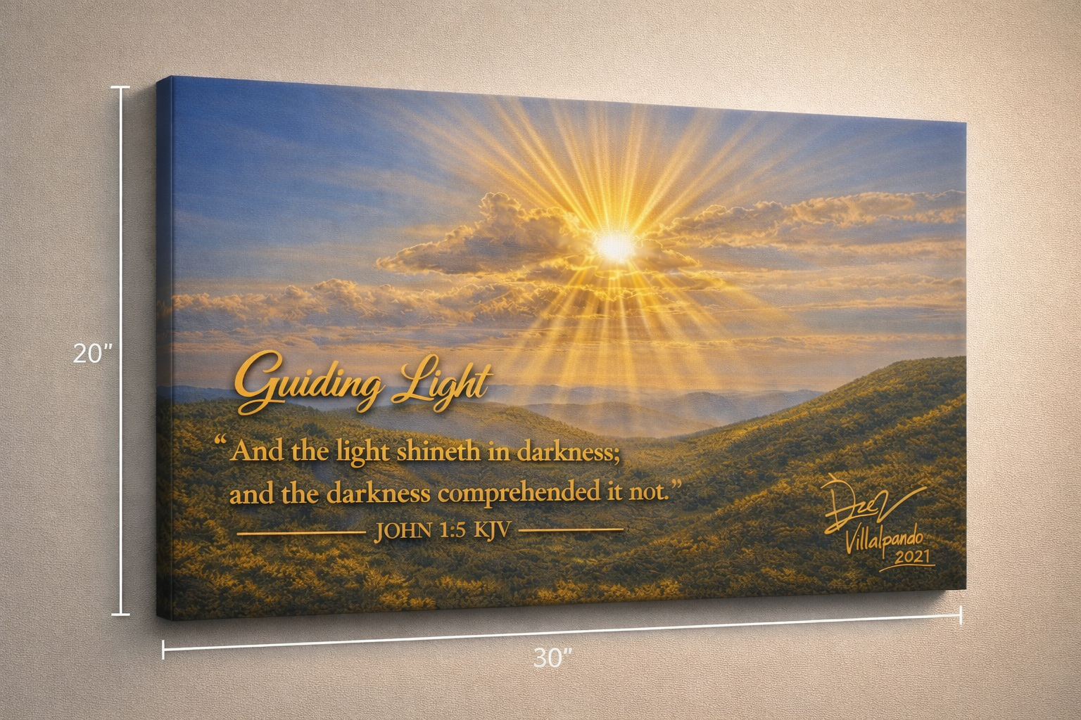 Guiding Light Canva by Dre — 20 by 30 inches